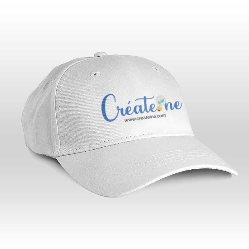 casquette créateine blanc logo